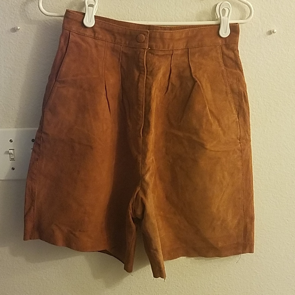 80's Vintage Leather Shorts